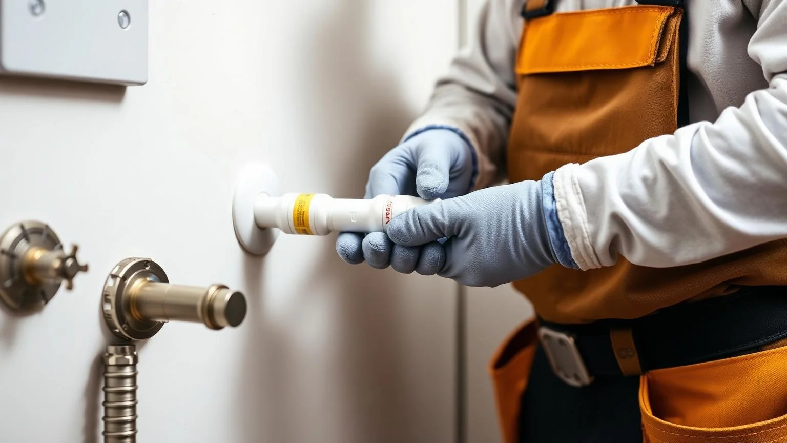 EHS Hydro licensed plumber performing plumbing and heating service in a Boston home